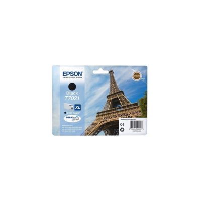 Epson Eiffel Tower T7021 Xl DURABrite Ultra Ink, High Yield Ink Cartridge, Black Single Pack, C13T70214010 Epson Eiffel Tower T7021 Xl DURABrite Ultra Ink, High Yield Ink Cartridge, Black Single Pack, C13T70214010